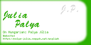 julia palya business card