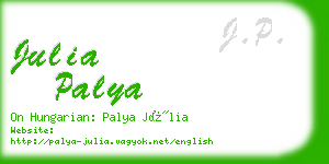 julia palya business card